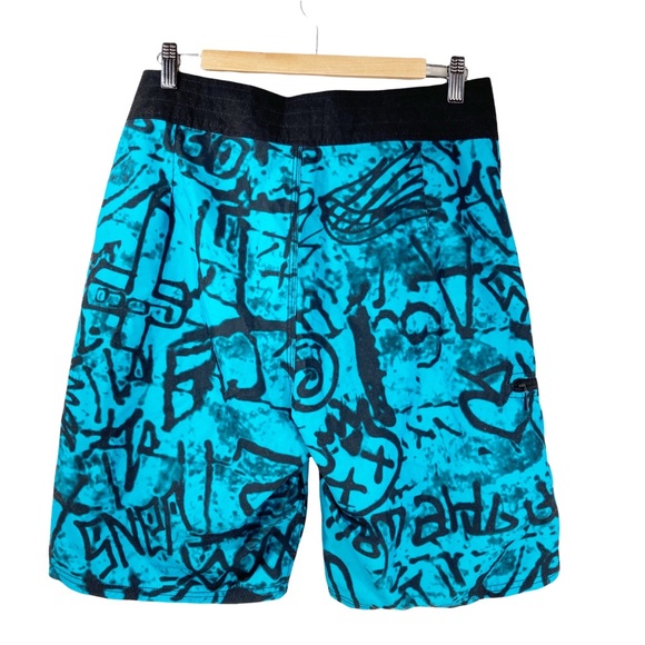 Vans Off the Wall Men's Board Shorts Graffiti Theme Seamless Fly Waist 32 - Picture 8 of 13